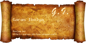 Garas Ibolya névjegykártya