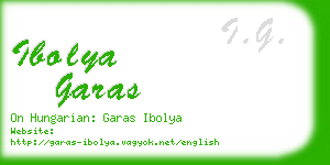 ibolya garas business card